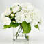Floral Centerpiece, Faux Peonies And Hydrangeas In Vase