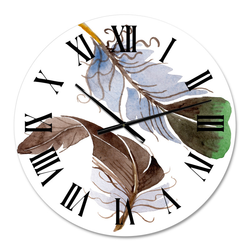 Horloge murale bohème et éclectique Green Bird, Petit