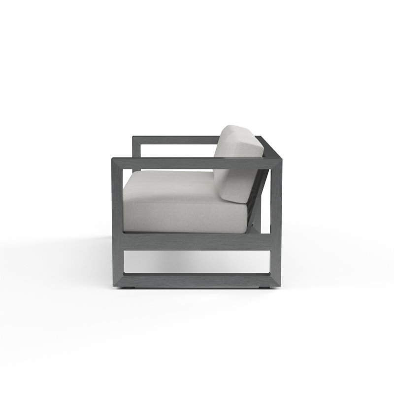 Redondo Patio Sofa with Sunbrella Cushions, 3, Cast Silver Sunbrella®