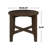 Round Solid Wood End Table, Dark Brown