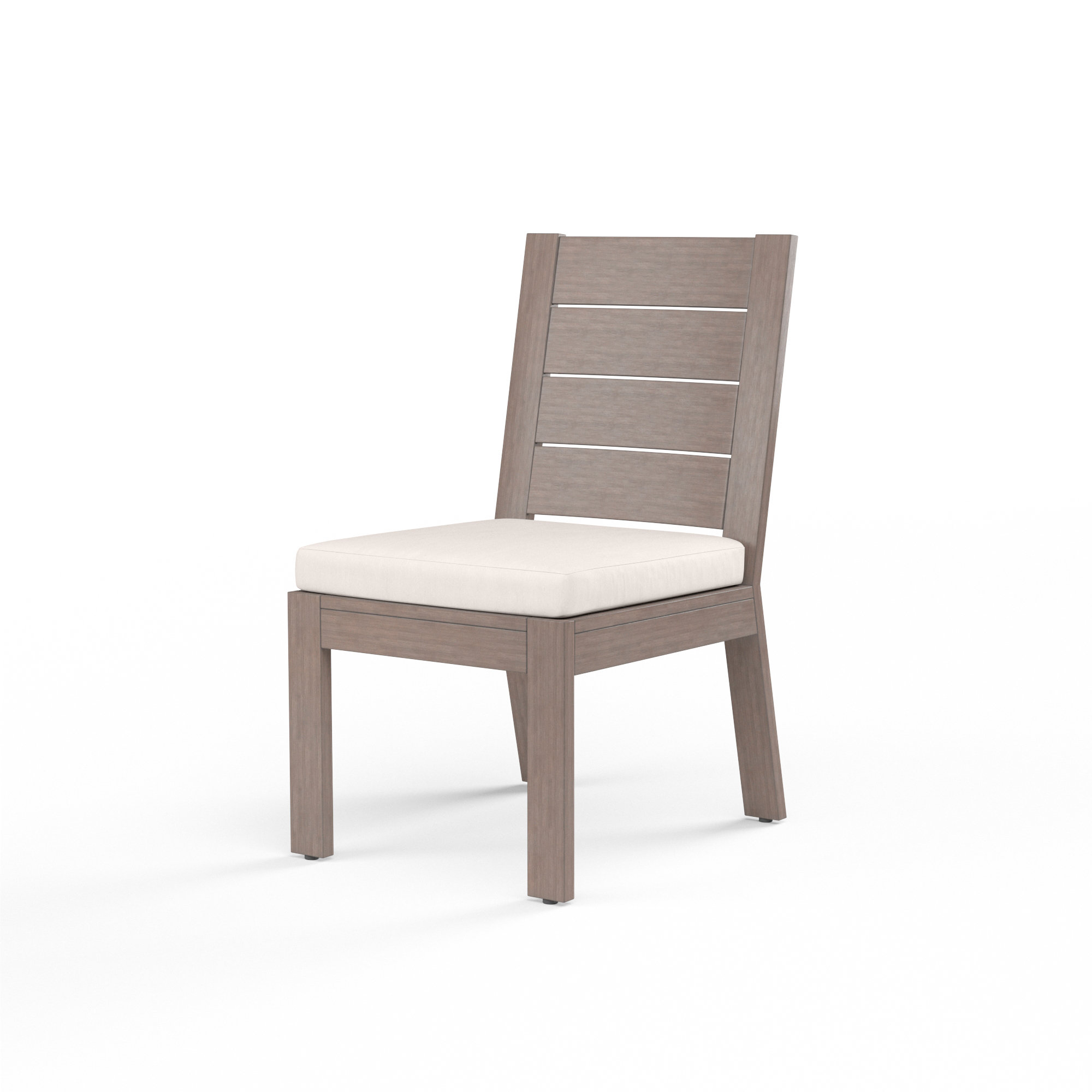 Laguna Premium All-Weather Wicker Outdoor Dining Side Chair with Sunbrella® Cushion, Canvas Natural Sunbrella® Canvas