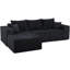 Canapé modulaire en L 4 pièces, sans assemblage, canapé convertible avec méridienne spacieuse, revêtement en velours côtelé de qualité supérieure, aménagement flexible pour le salon ou l’appartement-1999075460