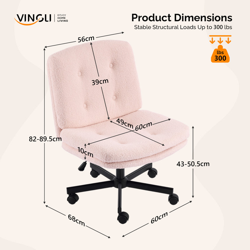 Chaise pivotante capitonnée en molleton avec coussins inclinables et repose-pieds, Rose