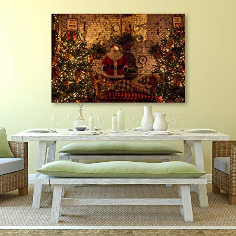 Christmas Holiday Celebration Santa Claus X09 - Photographie sur toile tendue, H 12 po x l 18 po
