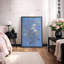 Œuvre botanique bleue, fleurs de salon de style champêtre, impression sur toile encadrée, 2 pièces-1114506698-1114506694-1114506751