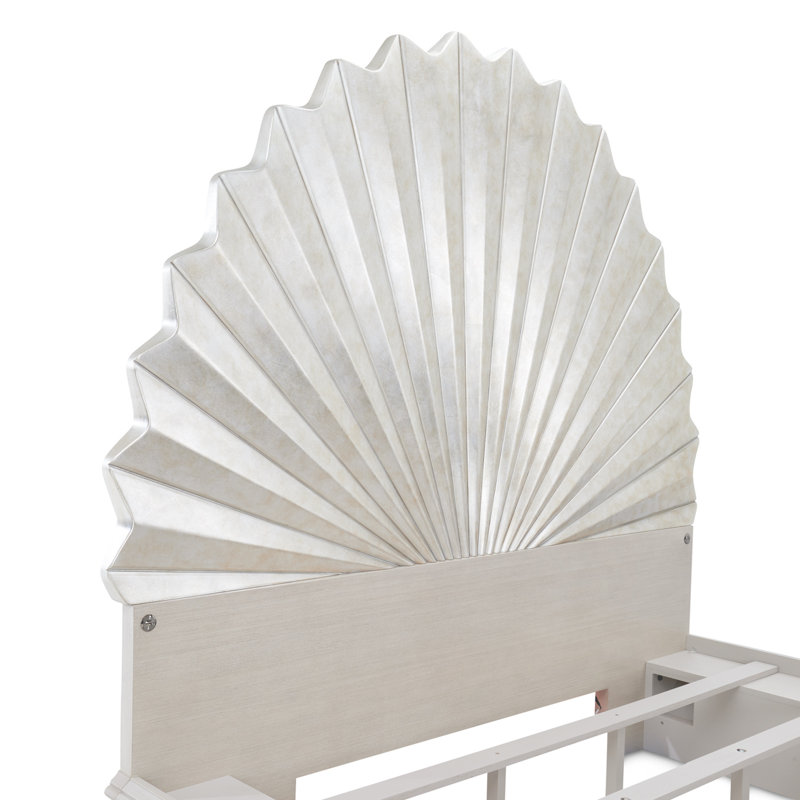 Fantosini King Fan Bed - Silver Leaf