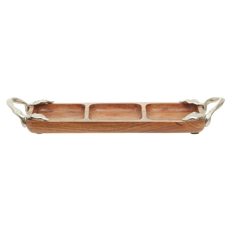 Alpen Home Dray Wood Divided Serving Dish