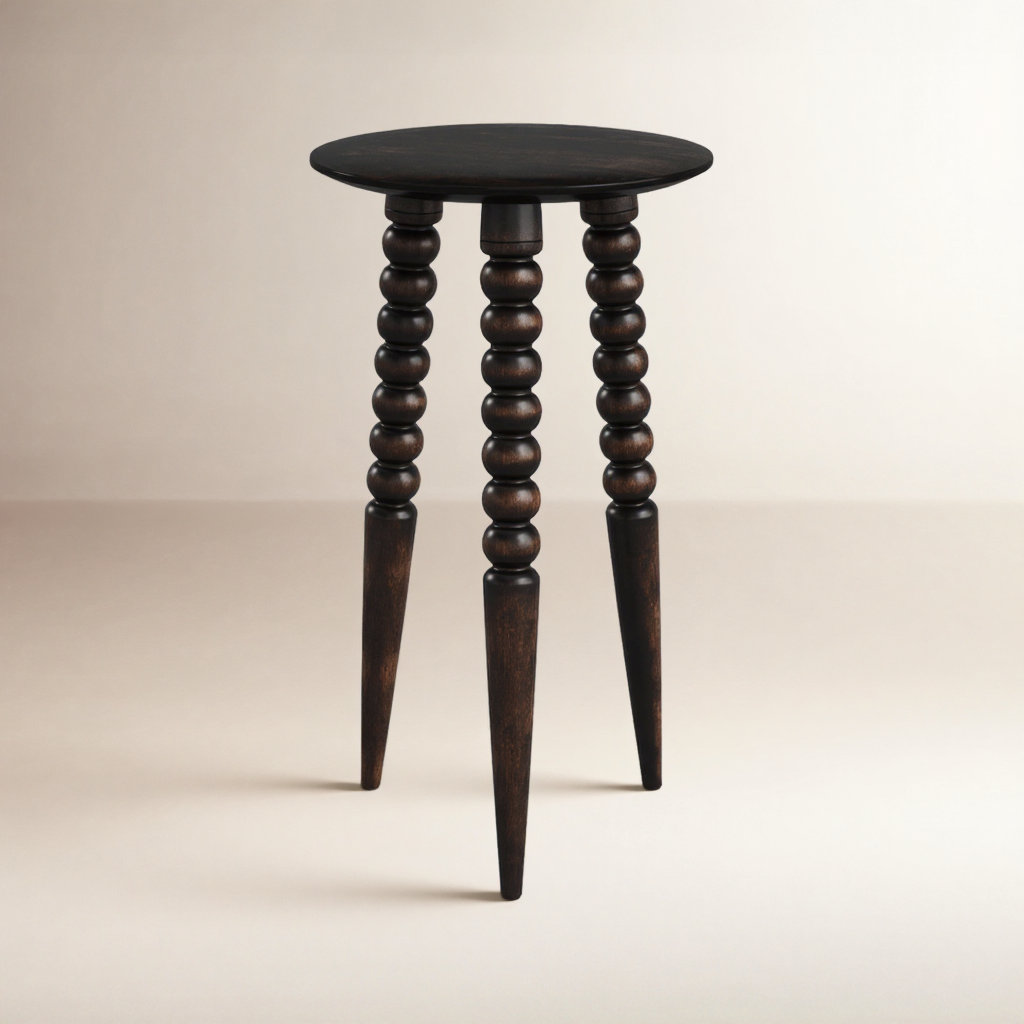 Lessing 14" Mango End Table, Dark Chocolate