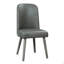 Ensemble de 2 chaises d'appoint rembourrées grises et en chêne gris