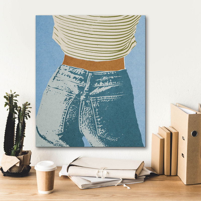 Toile épique Graffiti «Favorite jeans 2» par Victoria Barnes, 20 po x 24 po, H 24 po x l 20 po