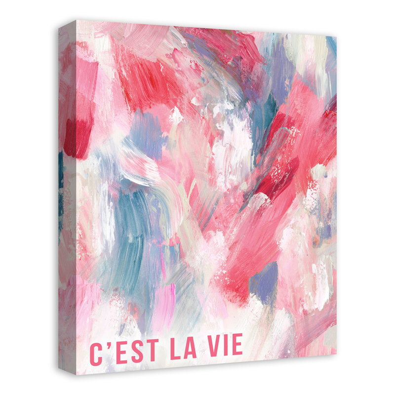 Abstact painterly rose, reproduction d'art sur toile