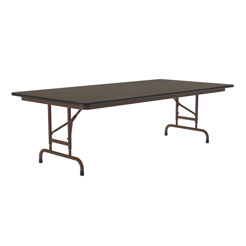 Medium Oak Adjustable Height Rectangular Banquet Table