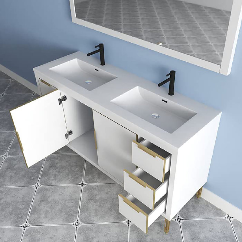83.5'' Double Bathroom Vanity with Top