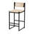 2Pcs Bar Stools With Paper Rope Weave, Metal Base, Modern Style, Suitable For All Occasions, Up To 220Lbs Capacity, 15.44"W X 33.88''H Anywhere,