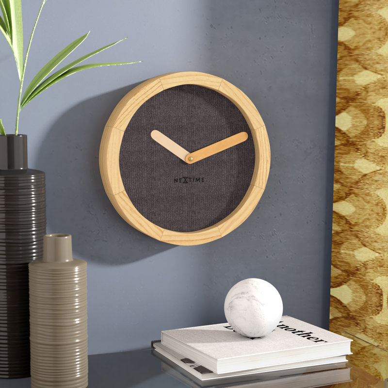 Horloge murale 11,81 ", Chocolat noir, H 12,12 po x l 12,12 po x P 2,12 po
