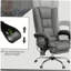 Chaise de bureau avec massage par vibration et fonction de chauffage, avec repose-pieds, gris