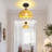 Semi Flush Mount Rattan Ceiling Light, Hand-woven Boho Farmhouse Wicker Chandelier For Kitchen Bedroom Hallway