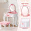 Ensemble de coiffeuse et de coiffeuse pour enfants, 15 pièces, accessoires de maquillage et tiroir de rangement
