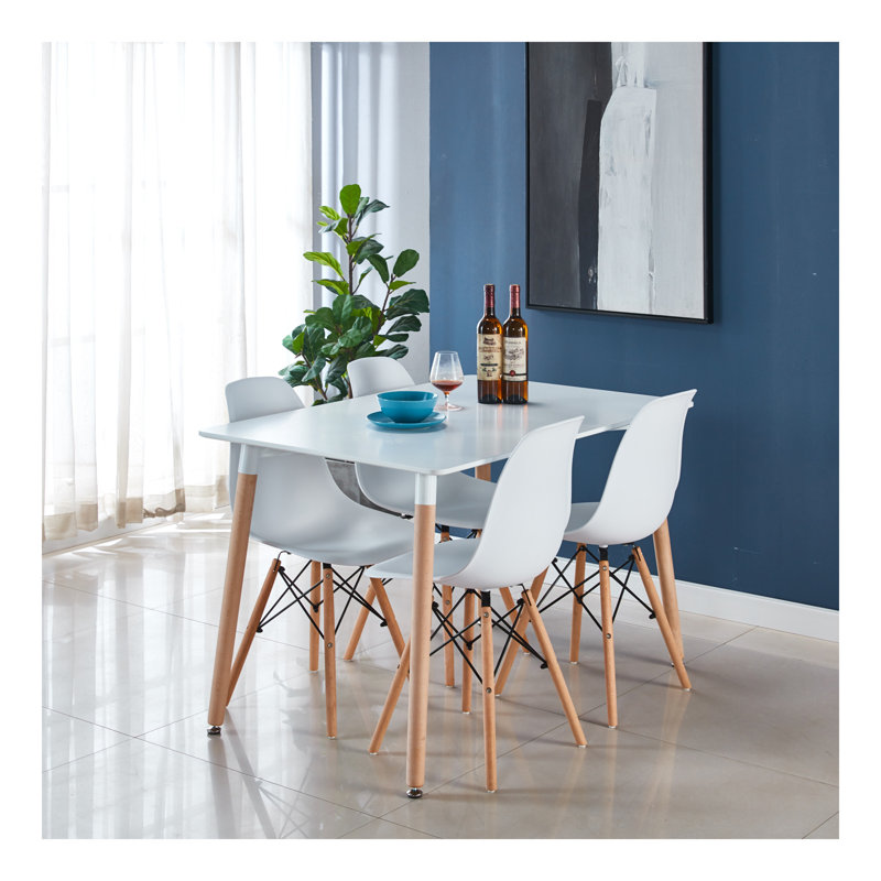 Ensemble 1 + 4, ensemble de salle à manger 5 pièces, ensemble de cuisine, chaise KD, table et chaise,