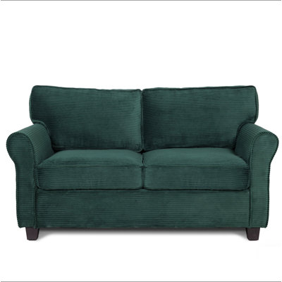 57" Modern 2-Seater Corduroy Sofa With Removable Backrest  Seat Cushions,Padded Armrests,High Rebound Sponge Filled With Solid Wood And Composite Fra