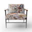 Fauteuil d'appoint rembourré White Botanical Collage-1384103611