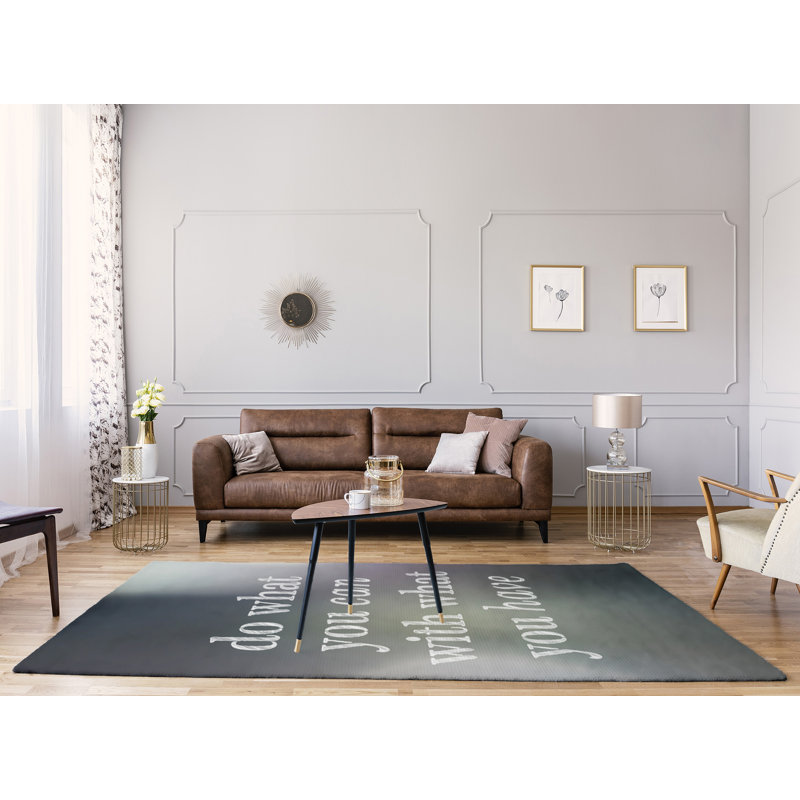 Arrière-plan multicolore faire ce que vous pouvez citer tapis de poly-chenille, Rectangle 8 pi x 10 pi