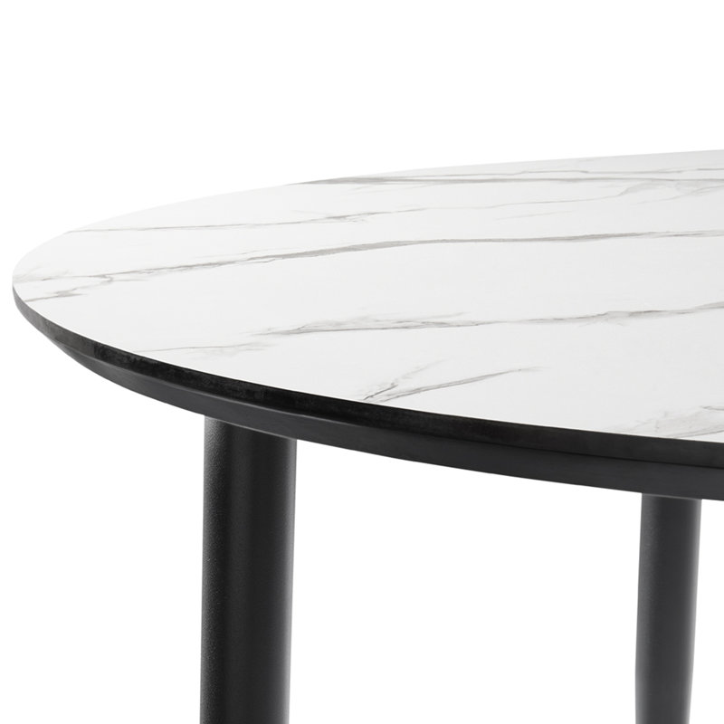 Round Dining Table with Steel Base