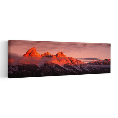 Lever du soleil, chaîne de Teton, parc national de Grand Teton, Wyoming, États-Unis