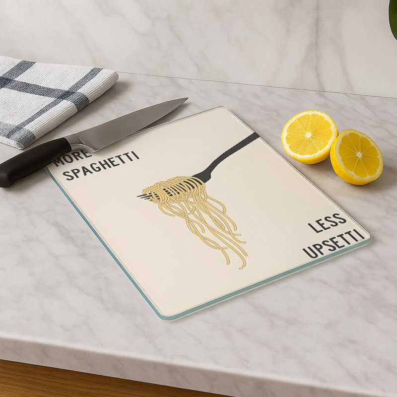 Durable Tempered Glass Cutting Board, 7.9 x 11.8 inches | 100% Antibacterial, Non-Slip Silicone Feet | Easy Clean Surface, Perfect for Food Prep & Kitchen Use, Not Dishwasher, Microwave, or Oven Safe