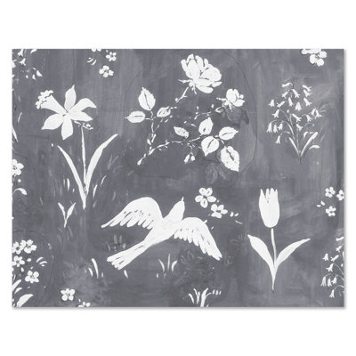 Flower Garden Gris Print by Paule Marrot