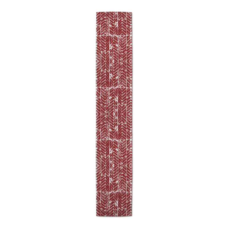 Chemin de table Fonville, Rouge, 72 po x 16 po