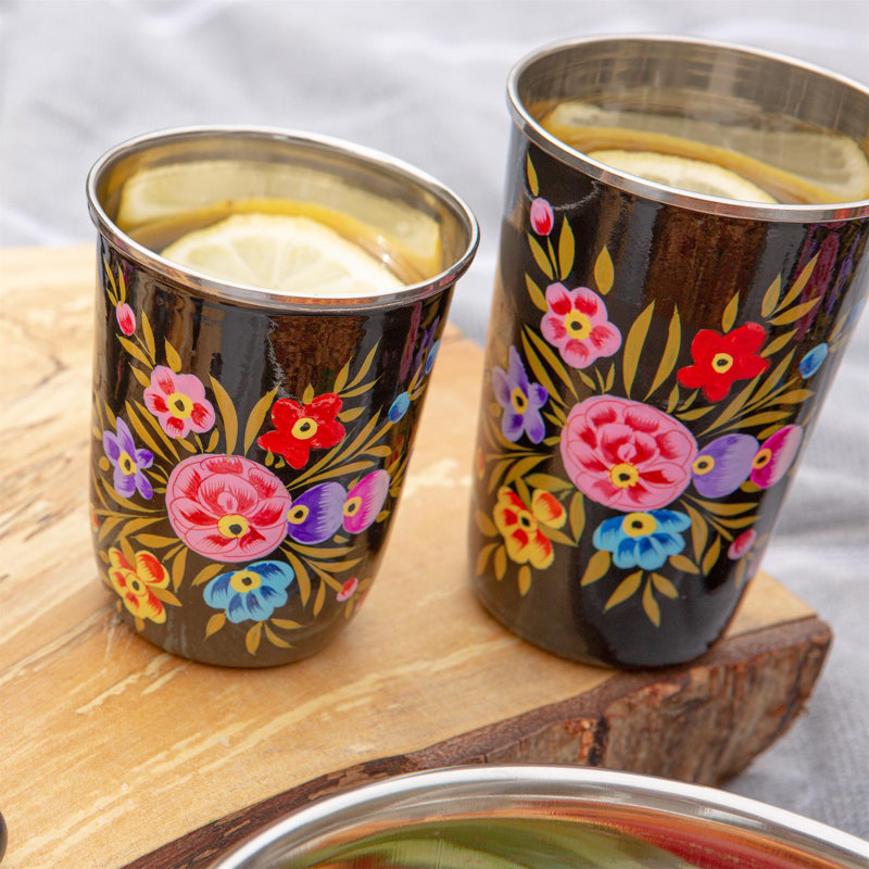  Picnic Tumblers - Carbon Pansy, 400 ml.