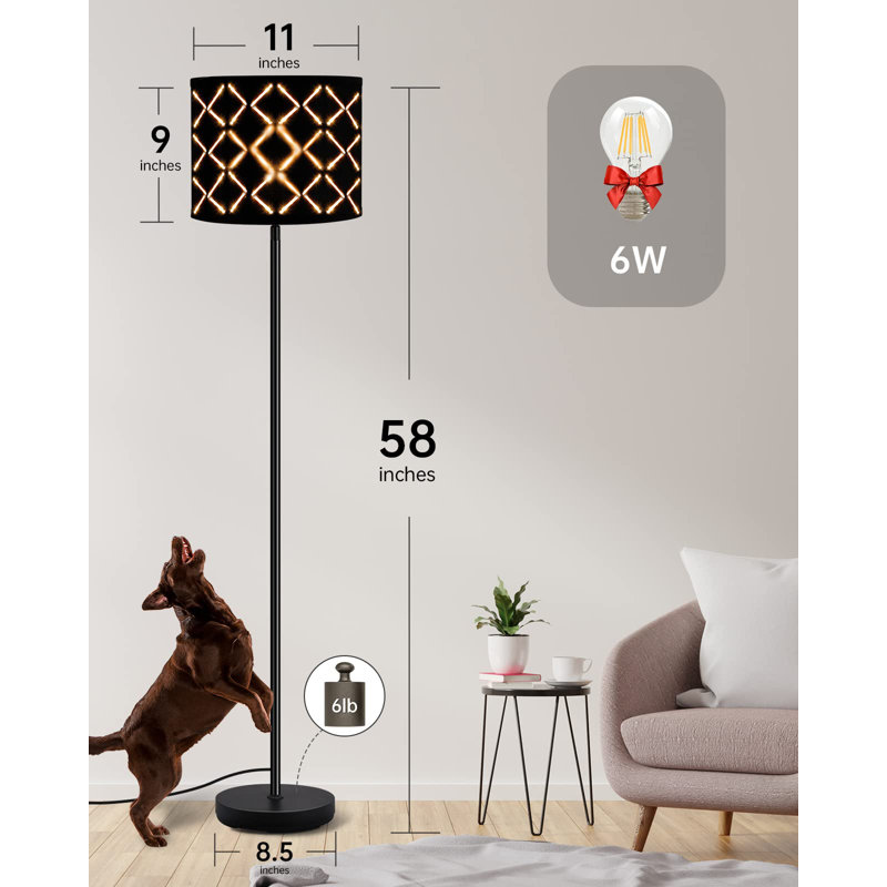 Lampe sur pied traditionnelle 58 po Elsef