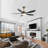 Zerik 52'' Smart Ceiling Fan With 3CCT Dimmable LED Lights And Remote Control, Compatible with Alexa/Google