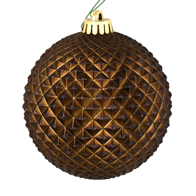 Ornement boule Durian Glitter, Chocolat