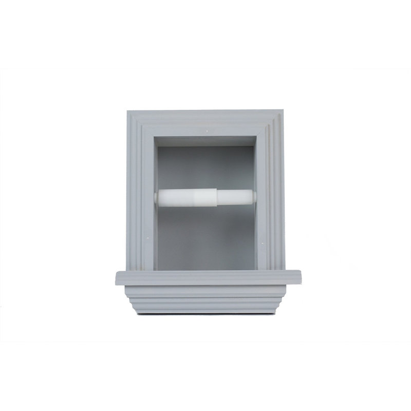 Porte-papier hygiénique encastré Tracy, gris