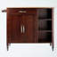 Chariot utilitaire avec roulettes et tablettes ouvertes en noyer et naturel Mabel, H 35,30 po x l 39,30 po x P 18,80 po