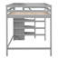 Lit mezzanine double avec rangement pour garde-robe et escalier peu encombrant-11849036