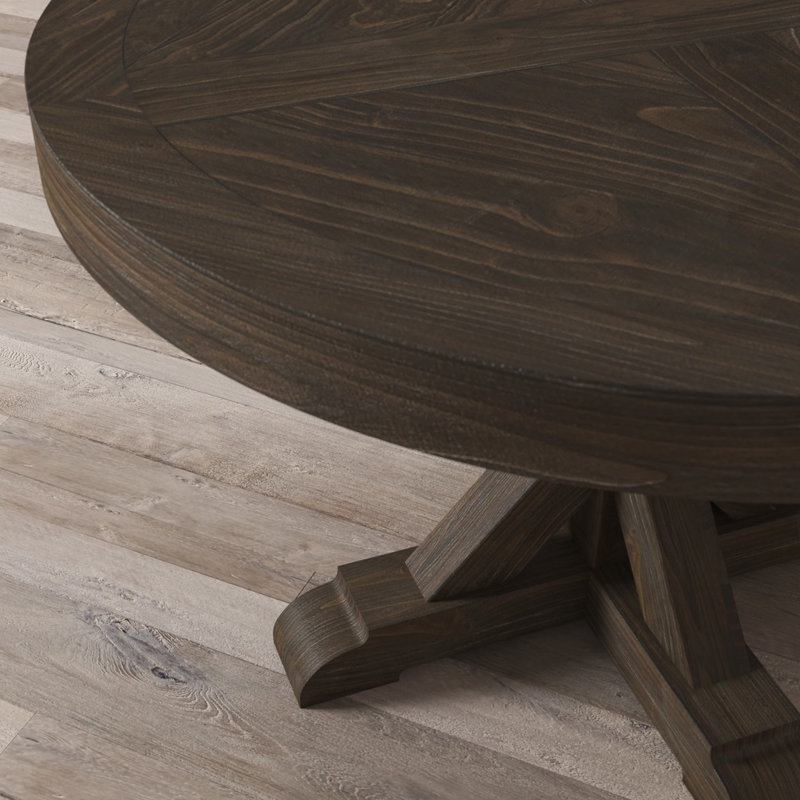 Lampert Pine Round Solid Wood Dining Table, Espresso, 30" H x 60" L x 60" W
