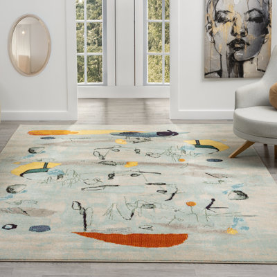Tapis tissé à la machine COLORWRKS by Katie Merz Sky Scribble