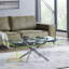 Chayton Modern Contemporary Glass And Chrome Coffee Table - Modern Sleek Design-507865920