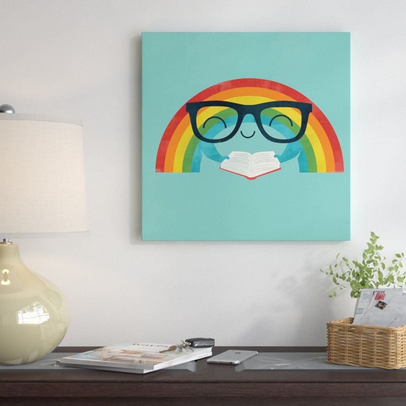 « reading arc-en-ciel », impression sur toile tendue, H 12 po x l 12 po x P 0,75 po