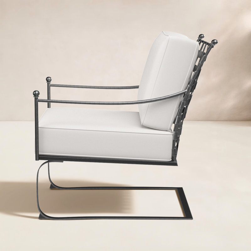 Lucier Patio Chair with SunbCushions, Canvas Flax Sunbrella® Canvas