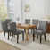 Velvet Wing Back Nailhead Upholstered Dining Chairs Set of 6