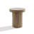 Dark Oak Finish Manufactured Wood Fluted Round Side Table