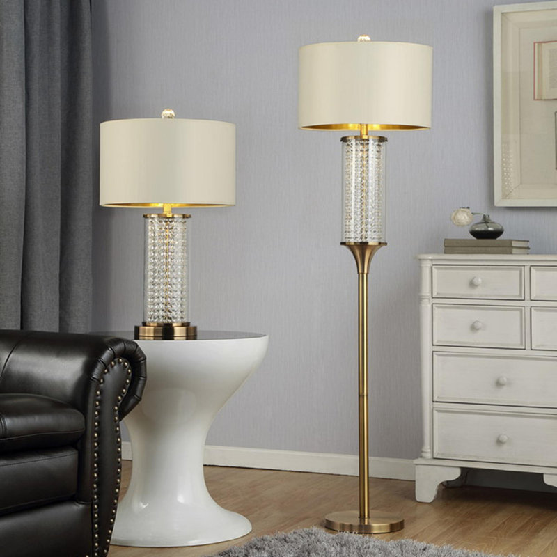 Lampe sur pied en cristal Pluviam