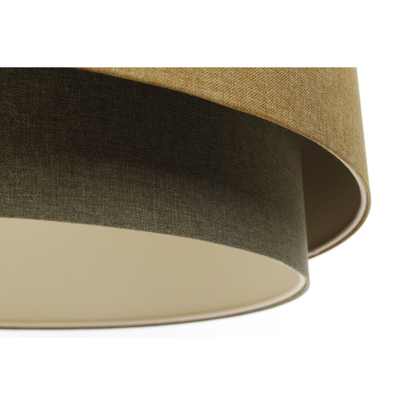 Cornia 1 - Light Drum Pendant, Yellow Mustard/Green Olive