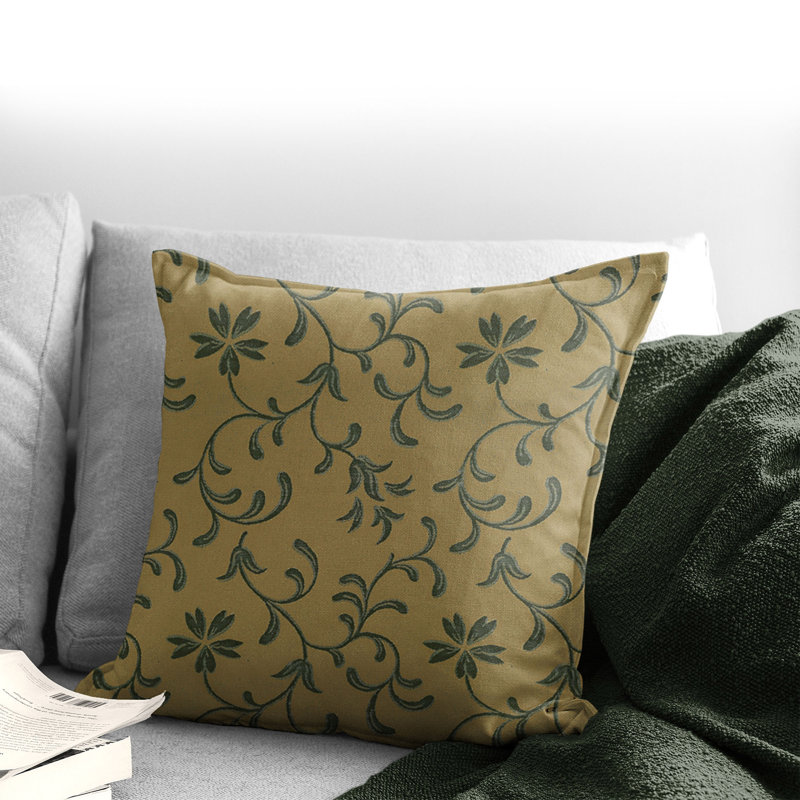 Zeffa Cotton Blend Throw Square Pillow Cover & Insert, 20" x 20"