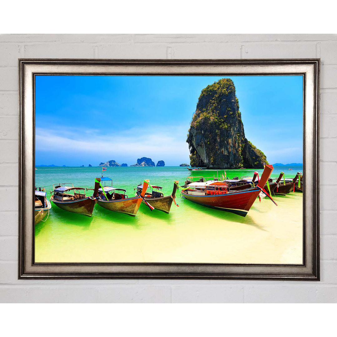 Gerahmtes Leinwandbild Thailand Boats