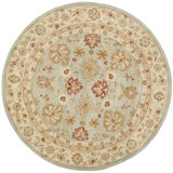 Antiquity Wool Oriental Area Rug in Gray Blue / Beige